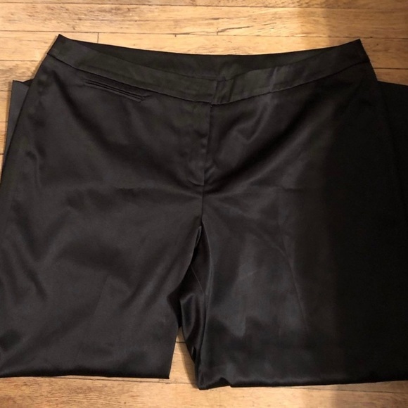 JS Collections black satin pants size 22 - Picture 1 of 5
